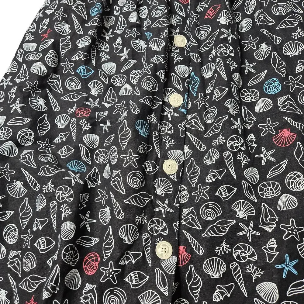 Modcloth Seashell Print Button Front Skirt - Picture 5 of 5